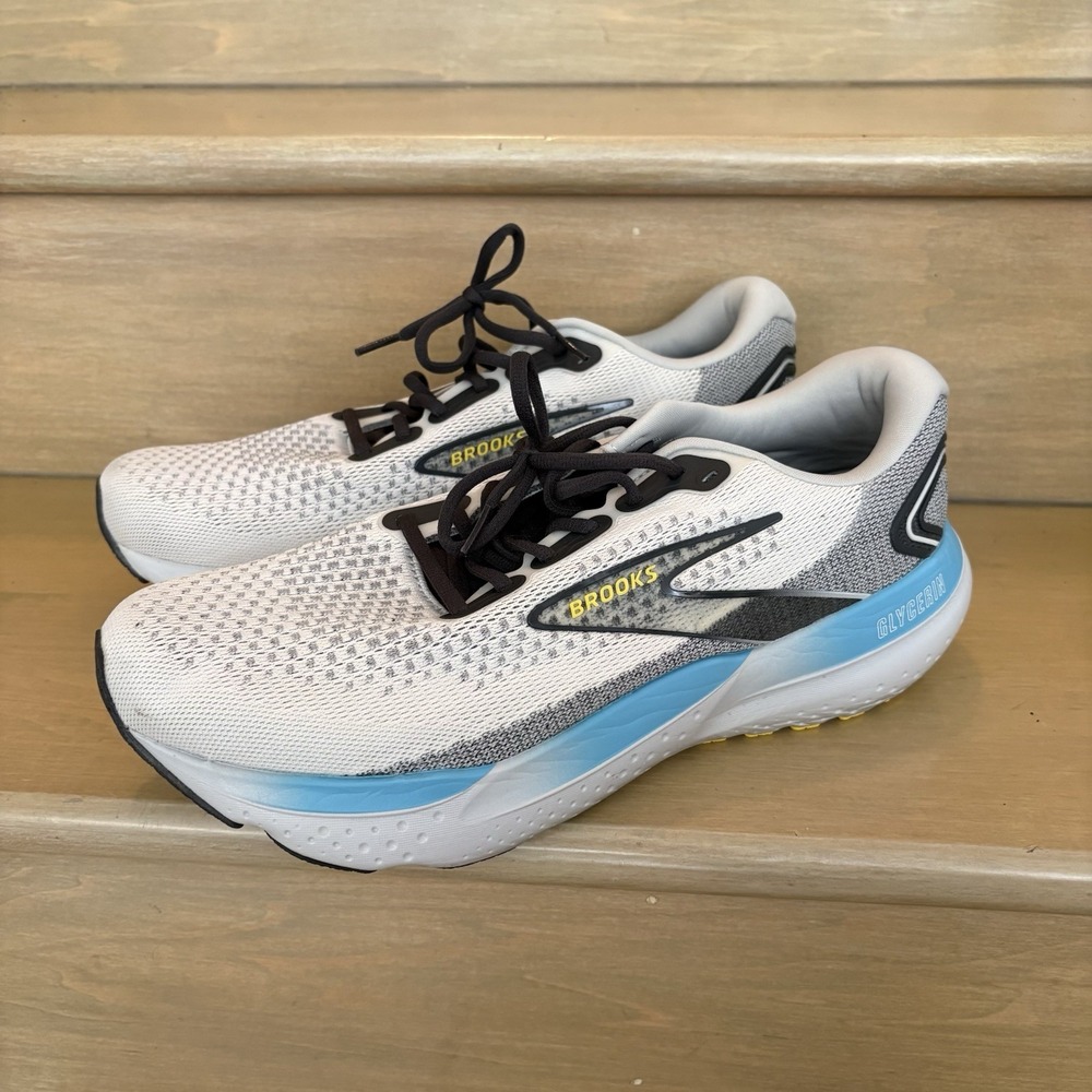 Brooks Glycerin 21 Mens Size 11.5EE Gray Blue Athletic Running Shoes Sneakers